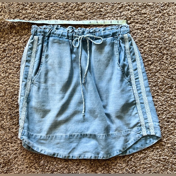 Cloth & Stone Anthropologie Women's Small Blue Lightweight Chambray skirt - Picture 4 of 10